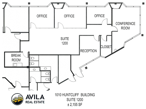 Floor plan for studio, 2155 sqft